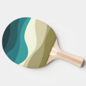 Farbvolle Dekoration im Retrostil Tischtennis Schläger (Seitenansicht)