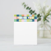 Farbvolle Fun Gender Neutral Blocks Danke Karte (Stehend Vorderseite)