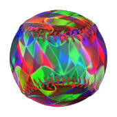 Farbvolle gekrümmte Dreiecke oder farbige Wellen. Baseball (Vorderseite)