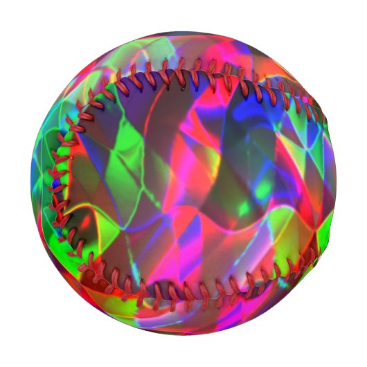 Farbvolle gekrümmte Dreiecke oder farbige Wellen. Baseball (Vorderseite Links)