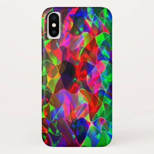 Farbvolle gekrümmte Dreiecke oder farbige Wellen. Case-Mate iPhone Hülle (Rückseite)