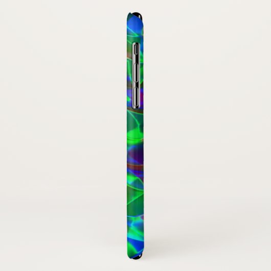 Farbvolle gekrümmte Dreiecke oder farbige Wellen. Case-Mate iPhone Hülle (Hinten/Links)