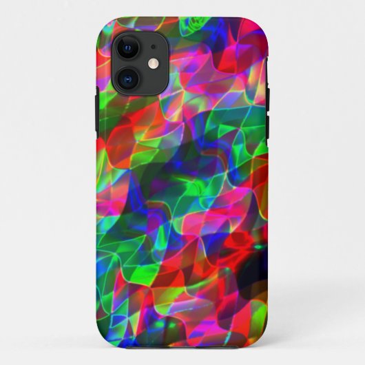 Farbvolle gekrümmte Dreiecke oder farbige Wellen. Case-Mate iPhone Hülle (Rückseite)