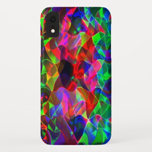 Farbvolle gekrümmte Dreiecke oder farbige Wellen. Case-Mate iPhone Hülle (Rückseite)