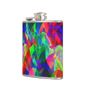 Farbvolle gekrümmte Dreiecke oder farbige Wellen. Flachmann (Links)