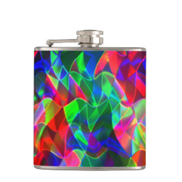 Farbvolle gekrümmte Dreiecke oder farbige Wellen. Flachmann