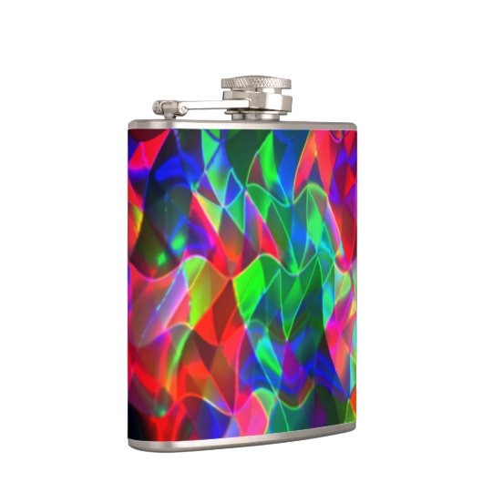 Farbvolle gekrümmte Dreiecke oder farbige Wellen. Flachmann (Rechts)