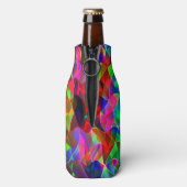 Farbvolle gekrümmte Dreiecke oder farbige Wellen. Flaschenkühler (Flasche Rückseite)