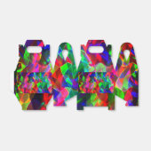 Farbvolle gekrümmte Dreiecke oder farbige Wellen. Geschenkschachtel (Ungefaltet)