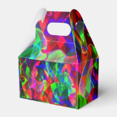 Farbvolle gekrümmte Dreiecke oder farbige Wellen. Geschenkschachtel (Vorderseite)