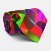 Farbvolle gekrümmte Dreiecke oder farbige Wellen. Krawatte (Gerollt)