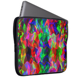 Farbvolle gekrümmte Dreiecke oder farbige Wellen. Laptopschutzhülle