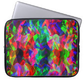 Farbvolle gekrümmte Dreiecke oder farbige Wellen. Laptopschutzhülle (Vorderseite)