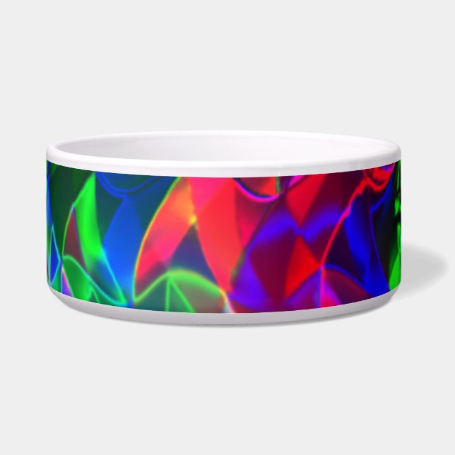 Farbvolle gekrümmte Dreiecke oder farbige Wellen. Napf (Vorderseite)