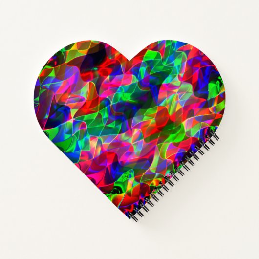 Farbvolle gekrümmte Dreiecke oder farbige Wellen. Notizblock (Rückseite)