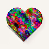 Farbvolle gekrümmte Dreiecke oder farbige Wellen. Notizblock (Vorderseite)