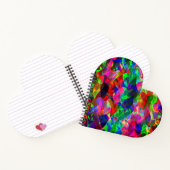 Farbvolle gekrümmte Dreiecke oder farbige Wellen. Notizblock (Innenseite)