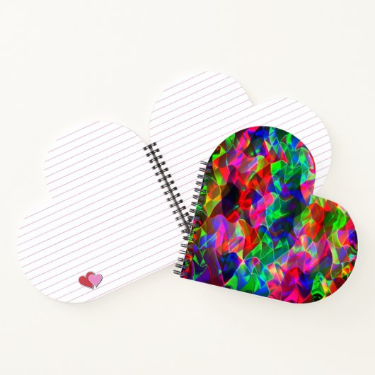 Farbvolle gekrümmte Dreiecke oder farbige Wellen. Notizblock (Innenseite)