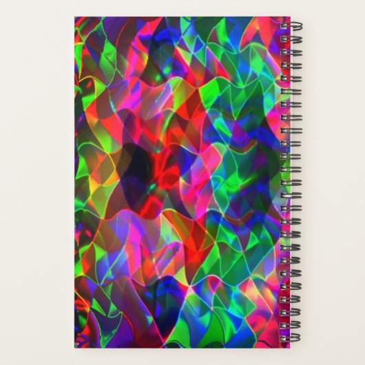 Farbvolle gekrümmte Dreiecke oder farbige Wellen. Planer (Rückseite)