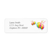 Farbvolle Heißluftballons - Rücksendeadresse (Vorne)