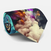 Farbvolle, lebendige, abstrakte, moderne Nackensch Krawatte (Gerollt)