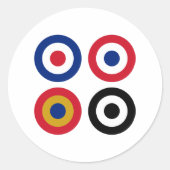 Farbvolle Mod-Ziele Runder Aufkleber (Vorderseite)