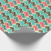 Farbvolle Punkte: abstraktes nahtloses Muster. Geschenkpapier (Ecke)