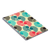 Farbvolle Punkte: abstraktes nahtloses Muster. Notizblock (Rechte Seite)