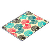 Farbvolle Punkte: abstraktes nahtloses Muster. Notizblock (Linke Seite)