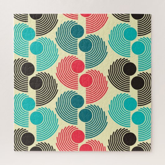 Farbvolle Punkte: abstraktes nahtloses Muster. Puzzle (Vertikal)