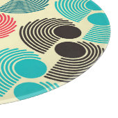 Farbvolle Punkte: abstraktes nahtloses Muster. Schneidebrett (Ecke)