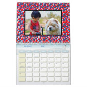 Farbvolle Rahmen Familienformat 1 pro Seite Kalender (Feb 2027)