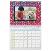 Farbvolle Rahmen Familienformat 1 pro Seite Kalender (Feb 2026)