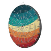 Farbvolle Retrostil-Kurven Design Dartscheibe (Vorderseite rechts)
