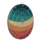 Farbvolle Retrostil-Kurven Design Dartscheibe (Vorderseite Links)