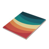 Farbvolle Retrostil-Kurven Design Fliese (Seite)