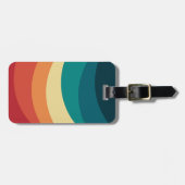 Farbvolle Retrostil-Kurven Design Gepäckanhänger (Vorderseite horizontal)