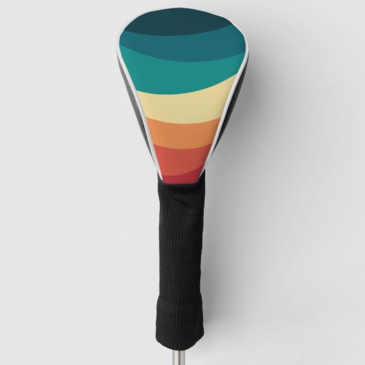 Farbvolle Retrostil-Kurven Design Golf Headcover (Vorderseite)