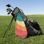 Farbvolle Retrostil-Kurven Design Golfhandtuch (Gras)