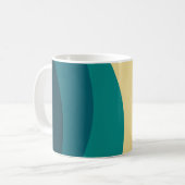 Farbvolle Retrostil-Kurven Design Kaffeetasse (Vorderseite Links)