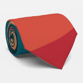 Farbvolle Retrostil-Kurven Design Krawatte (Gerollt)