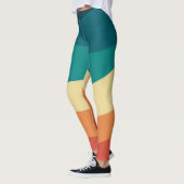 Farbvolle Retrostil-Kurven Design Leggings (Links)