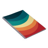 Farbvolle Retrostil-Kurven Design Notizblock (Rechte Seite)