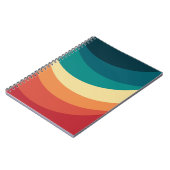 Farbvolle Retrostil-Kurven Design Notizblock (Linke Seite)