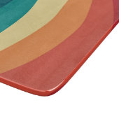 Farbvolle Retrostil-Kurven Design Schneidebrett (Ecke)