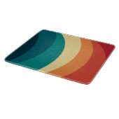 Farbvolle Retrostil-Kurven Design Schneidebrett (Ecke)