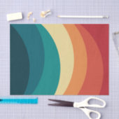 Farbvolle Retrostil-Kurven Design Seidenpapier (Handwerk)