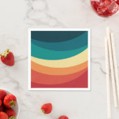 Farbvolle Retrostil-Kurven Design Serviette (Beispiel)