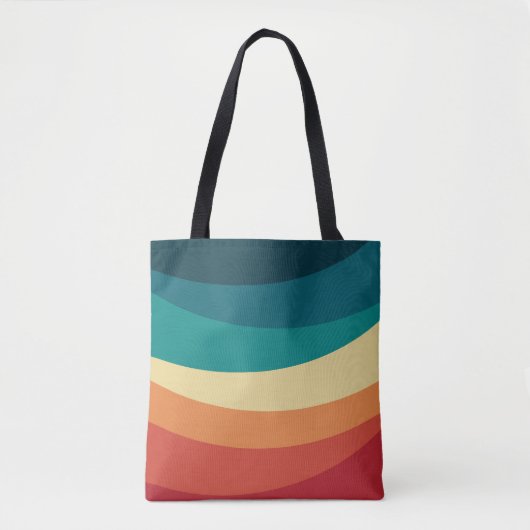 Farbvolle Retrostil-Kurven Design Tasche (Vorderseite)