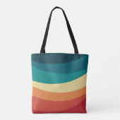 Farbvolle Retrostil-Kurven Design Tasche (Rückseite)